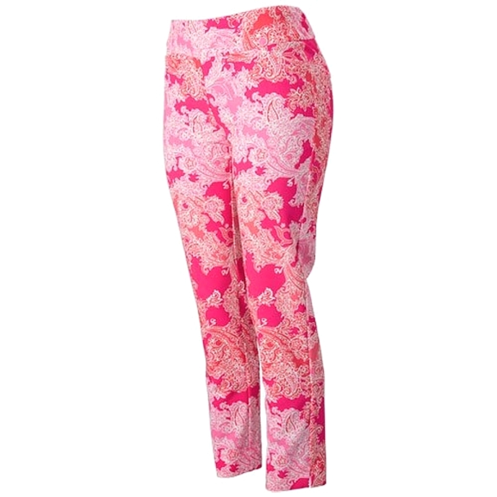 IBKUL Pink Paisley Ankle Pants Great pair of golf pants size 4 - Picture 4 of 16